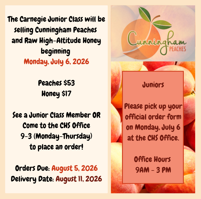 Jr Class Cunningham Peaches & Honey Fundraiser