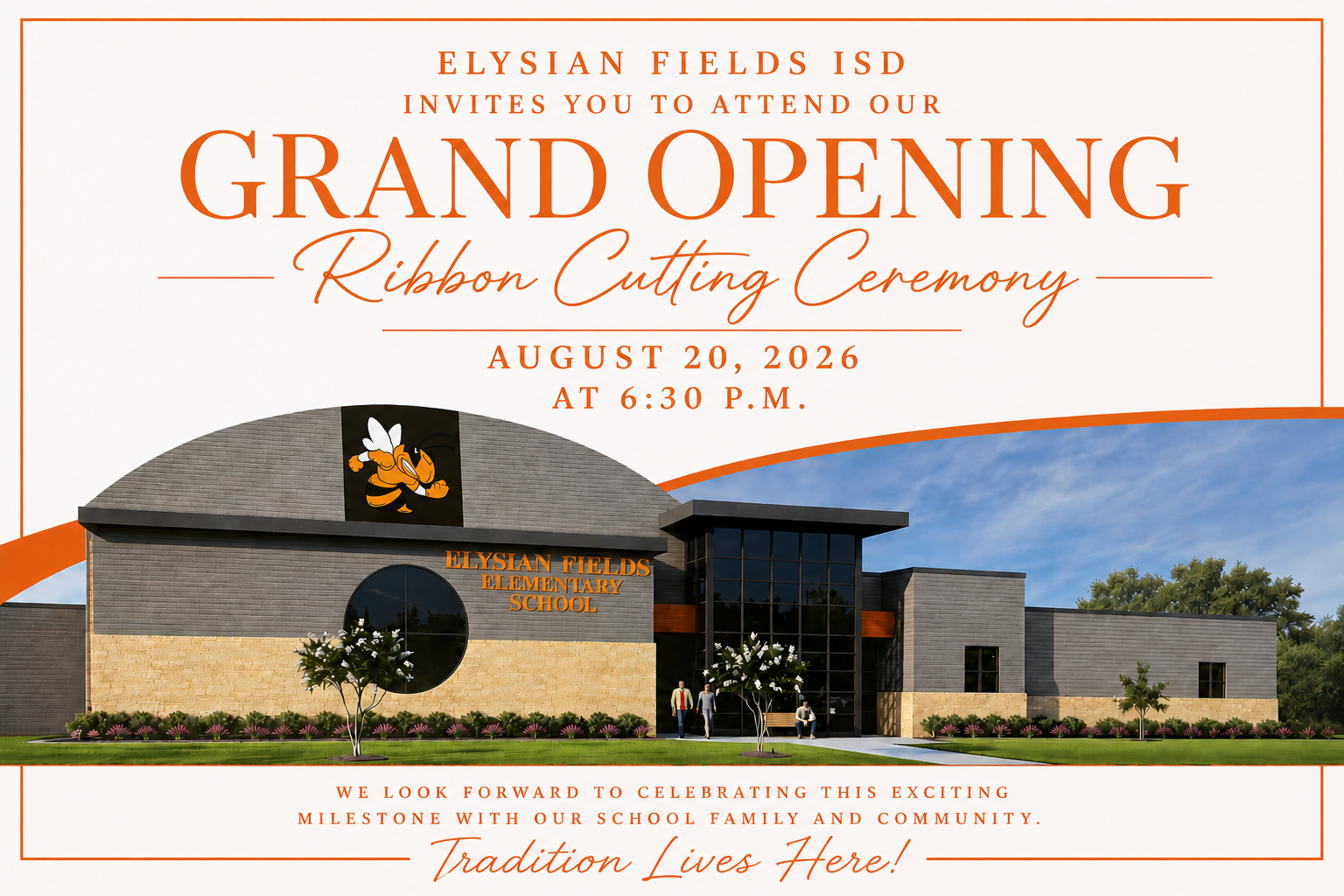 New Elementary Grand Opening/Ribbon Cutting Set For August 20