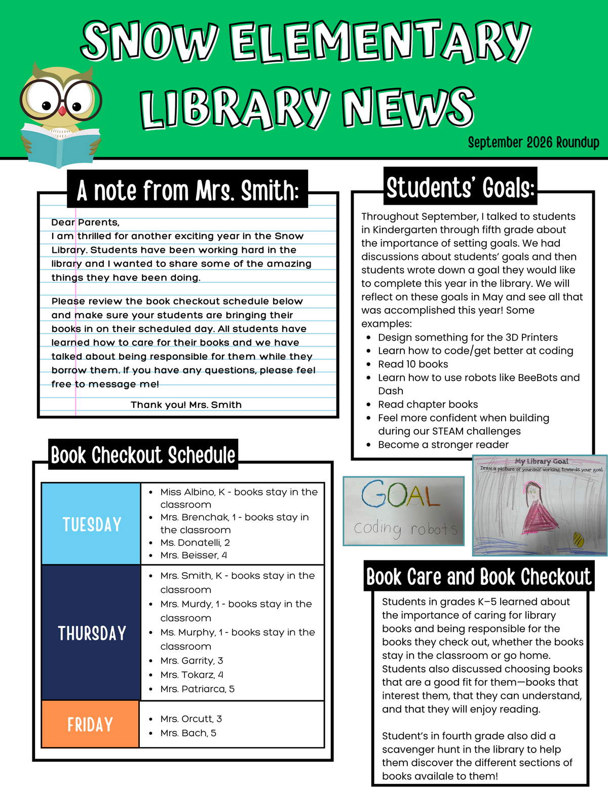 Library Media Center's Newsletter - September Roundup