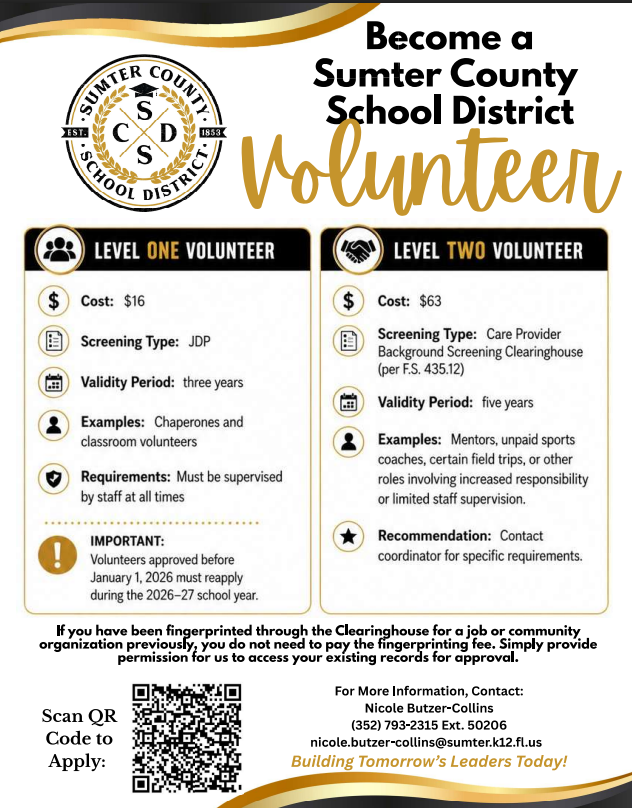 Volunteer With Us This School Year!