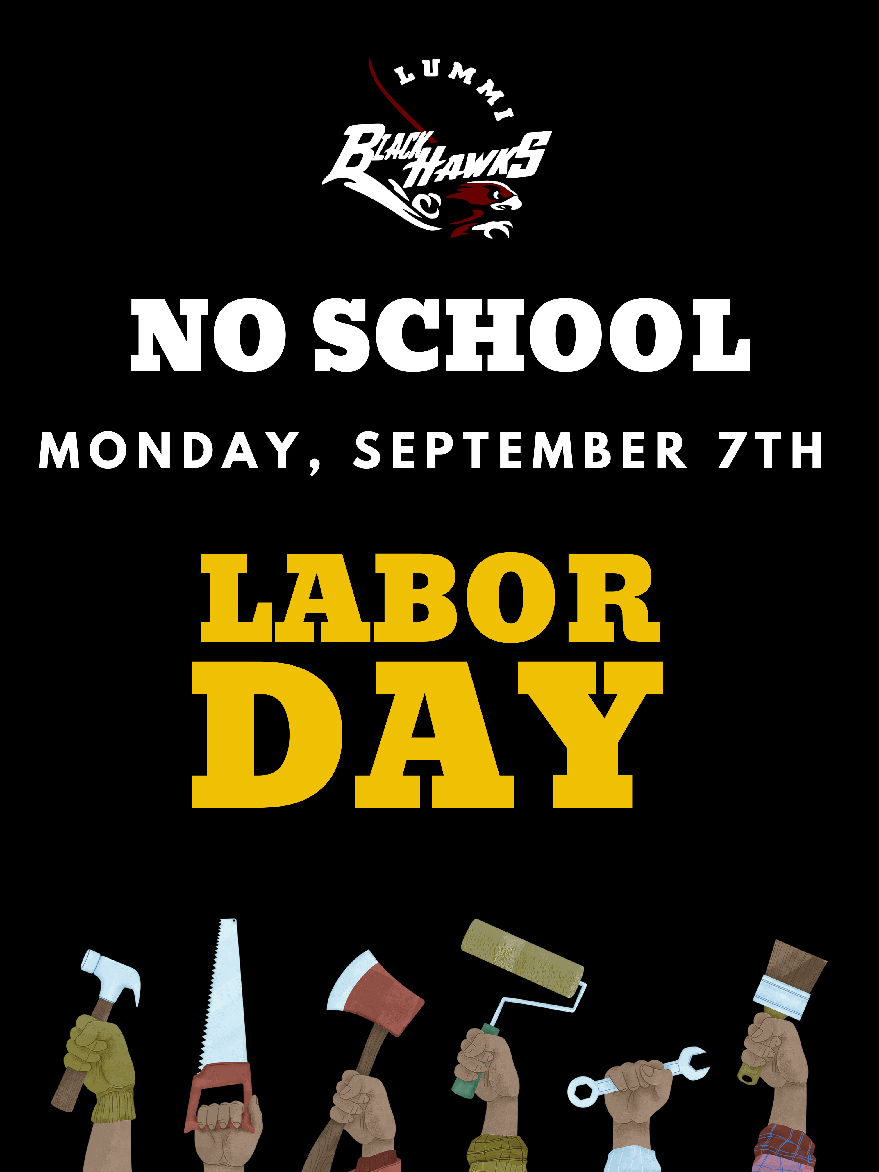 Reminder: No School Monday, September 7