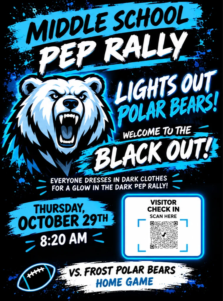 🖤💡 LIGHTS OUT, POLAR BEARS! IT'S A BLACK OUT PEP RALLY! 💡🖤
