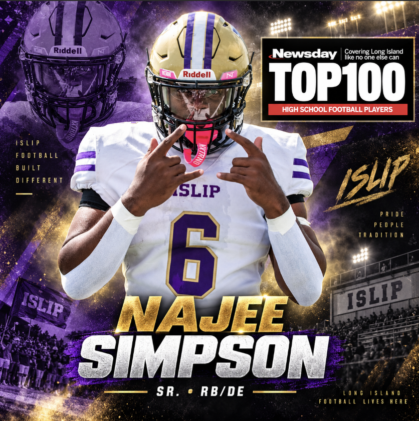 Najee Simpson Named One of Newsday’s Top 100 Football Players on Long Island