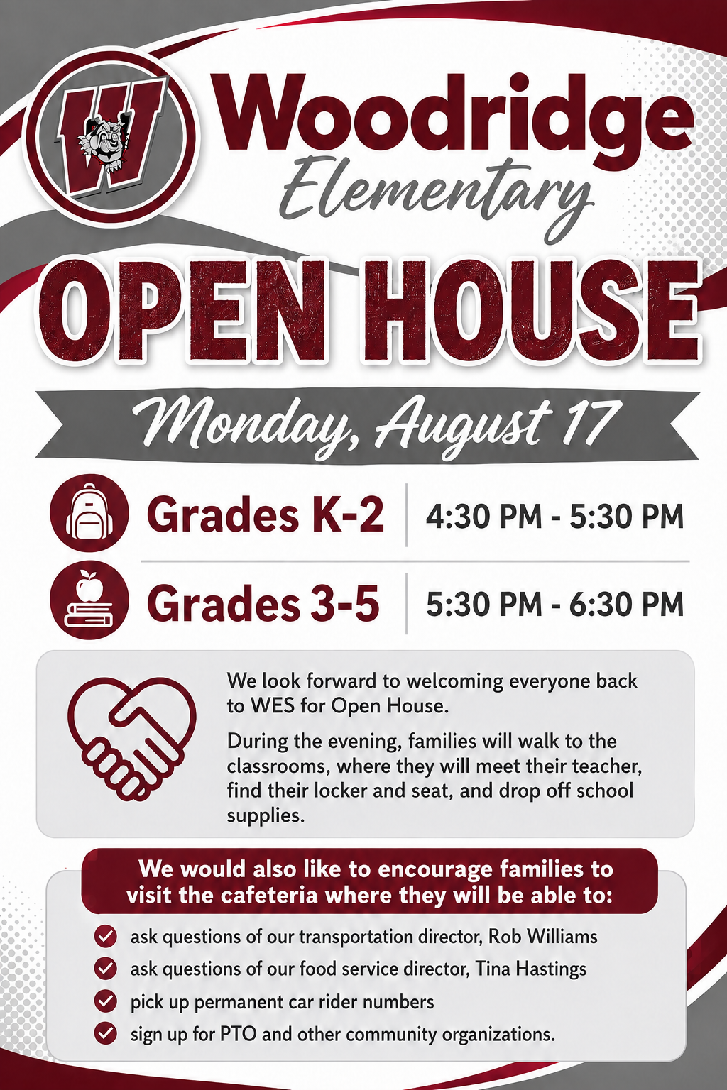 Woodridge Elementary School Open House Set for August 17