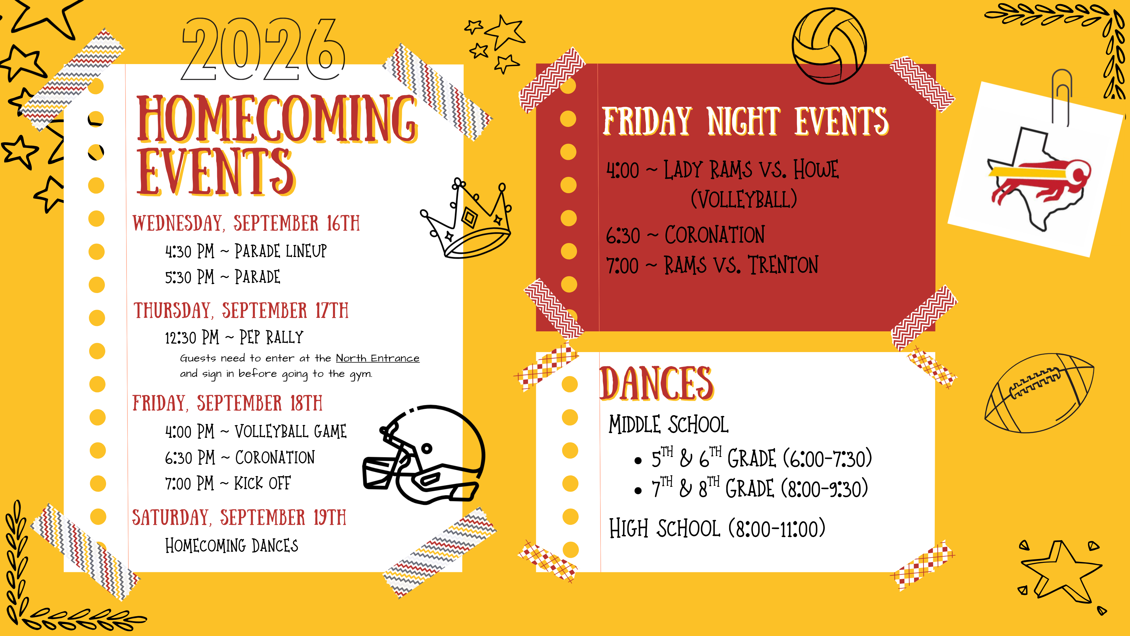 Homecoming Week Events