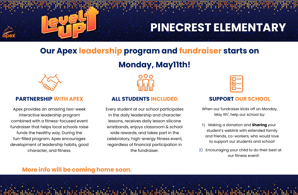 APEX Leadership Fundraiser is coming NEXT WEEK!