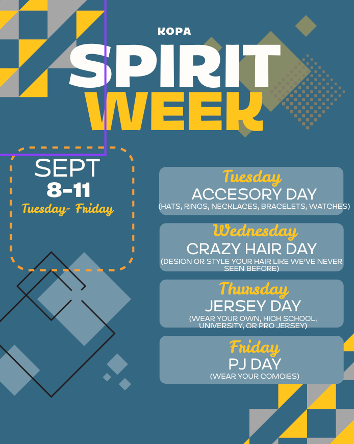 Spirit Week! Sept. 8-11
