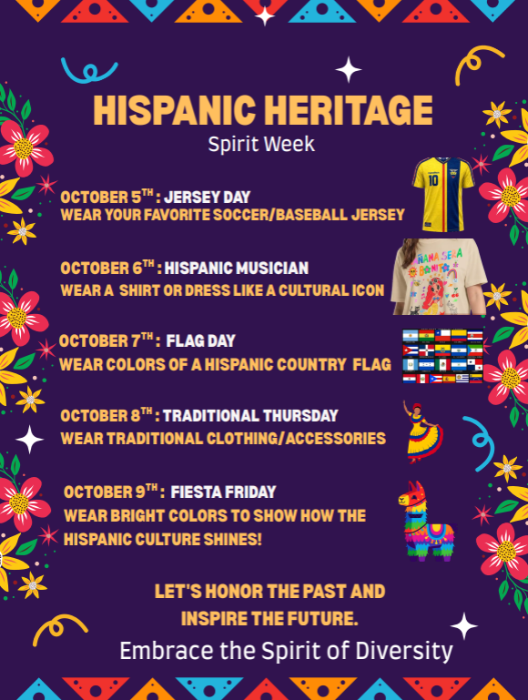 Hispanic Heritage Month Spirit Week!