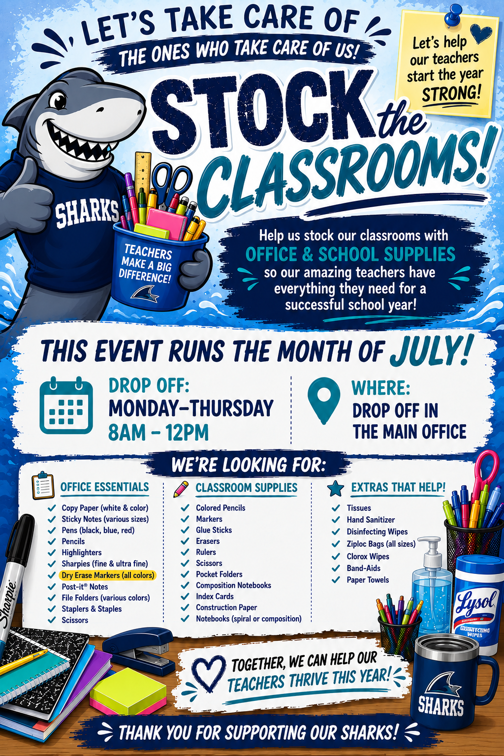 🦈 4 Weeks Until School Starts!