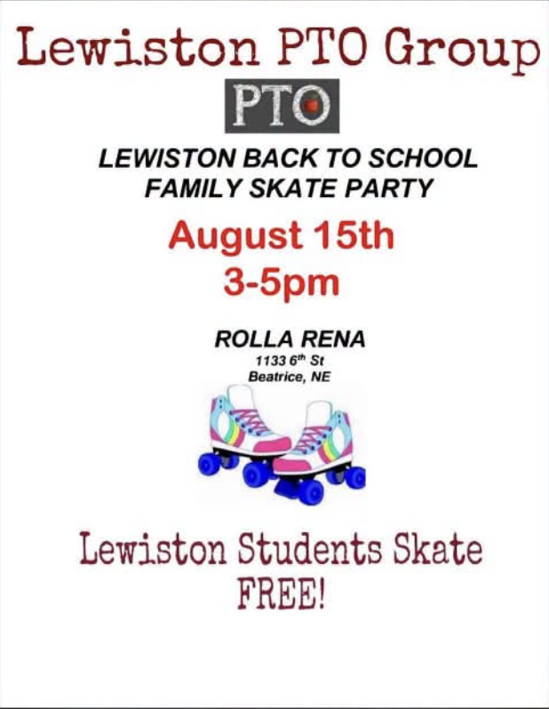 Lewiston PTO Back to School Family Skate Party
