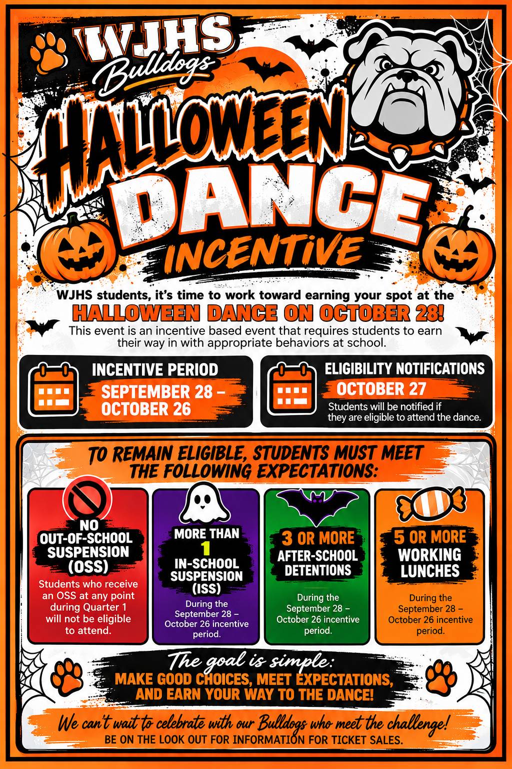 🎃 WJHS Halloween Dance Incentive 👻