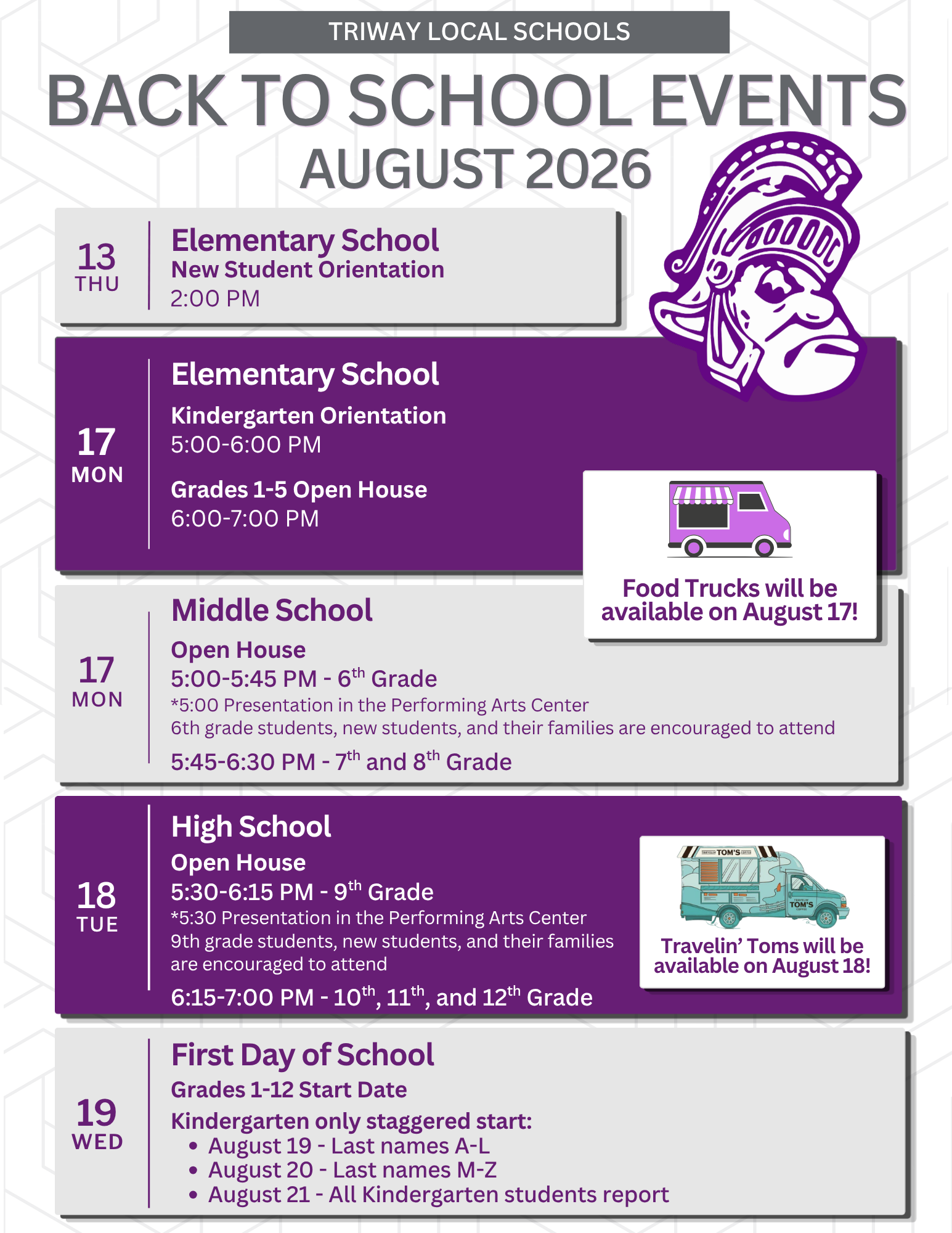 Back to School Events