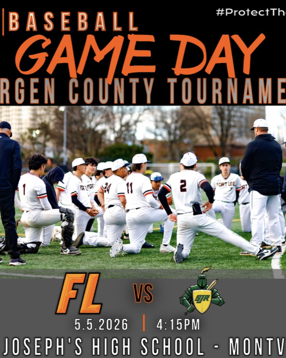 Baseball: Due to the upcoming weather forecast the Bridgemen will play at St Joe’s today in the 2nd Round of the Bergen County Tournament!