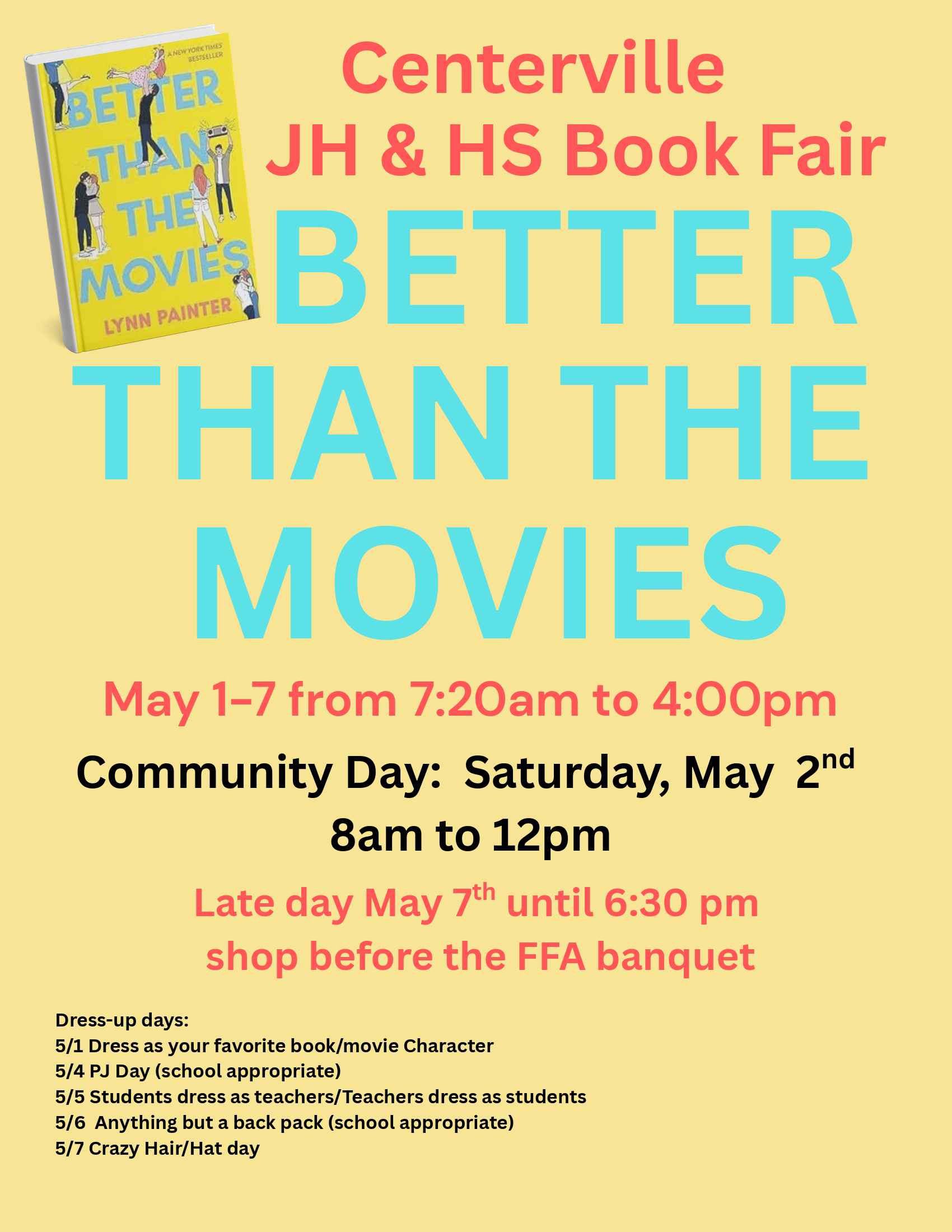 JH & HS Book Fair Info!