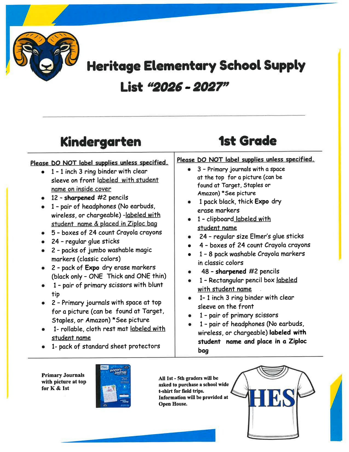 Supply List