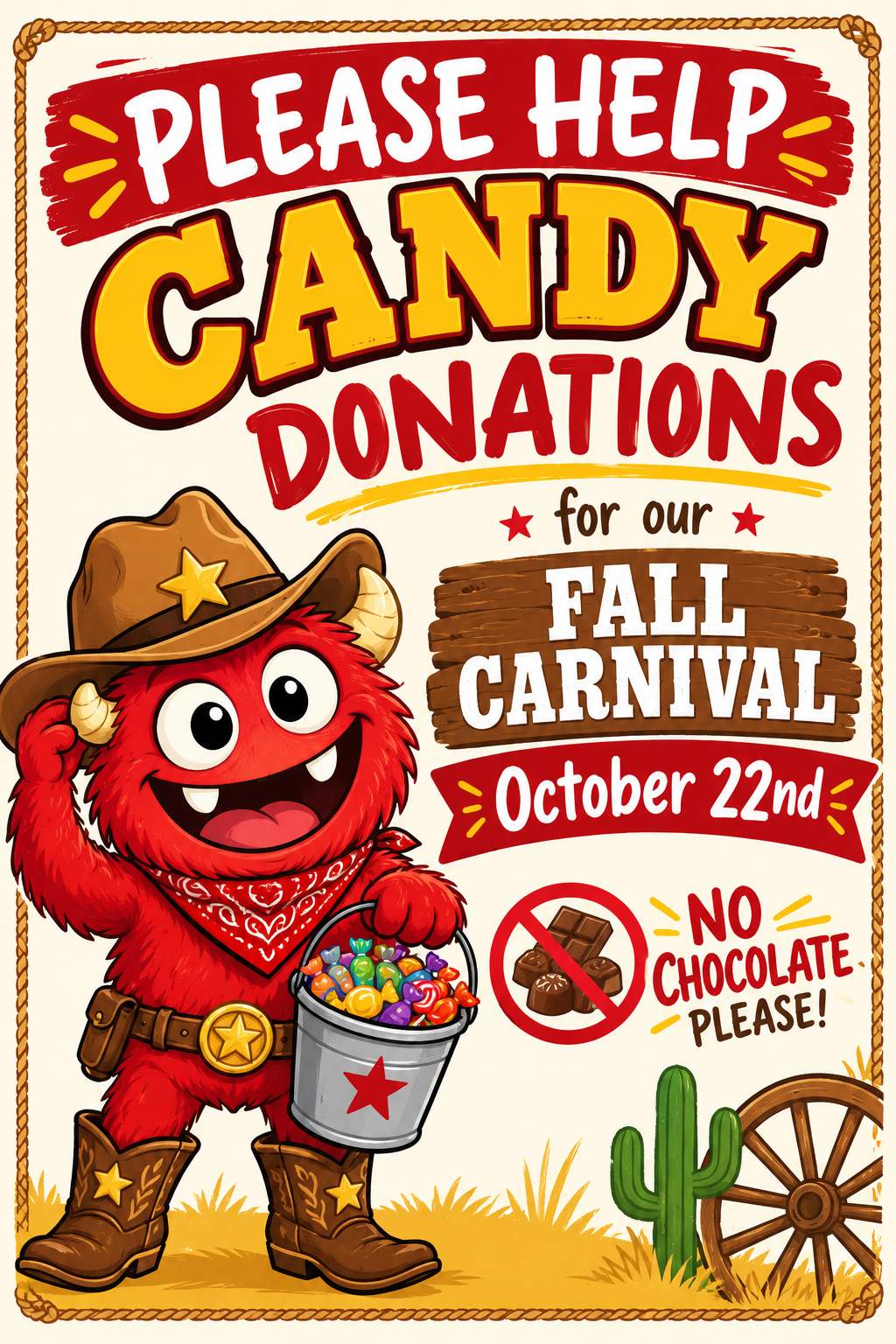 Elementary Fall Carnival Candy Donation Request