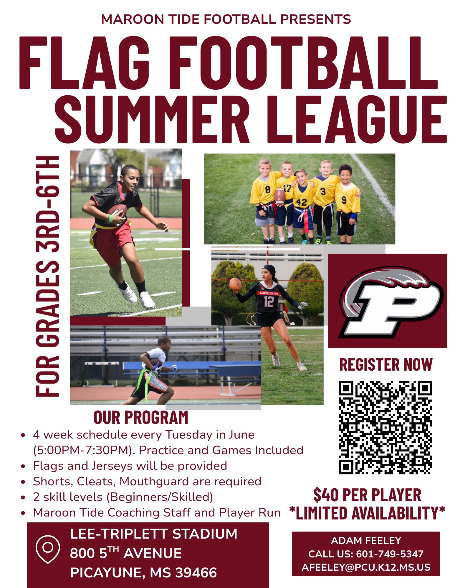 Flag Football Summer League Reminder
