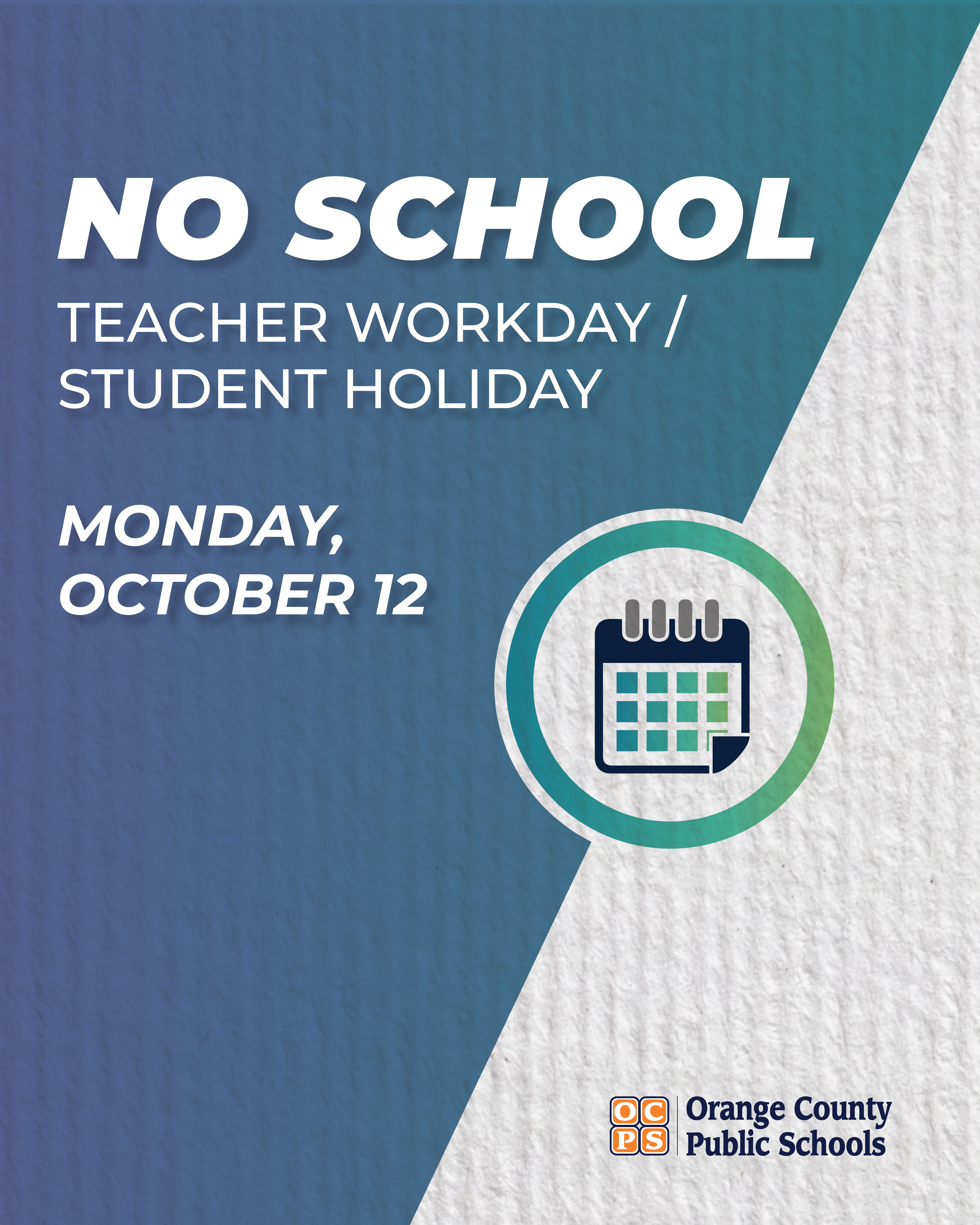 📚🍎 REMINDER: NO SCHOOL! 🍎📚