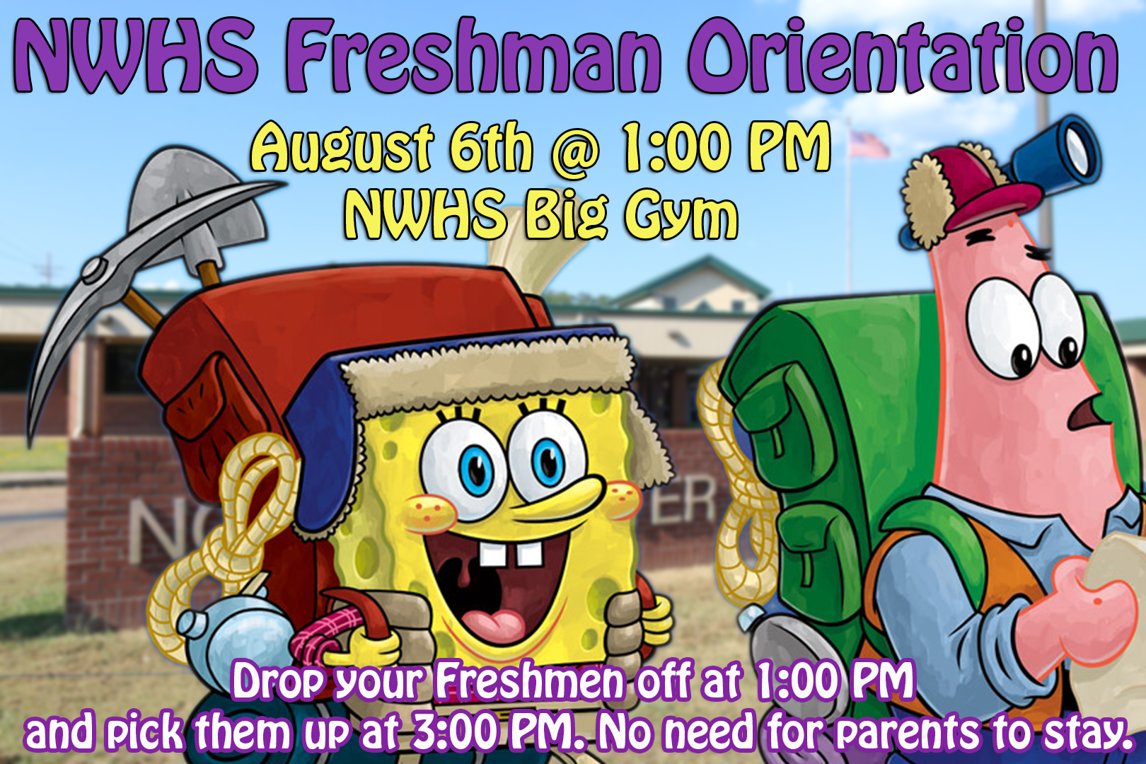 Freshman Orientation Thursday!