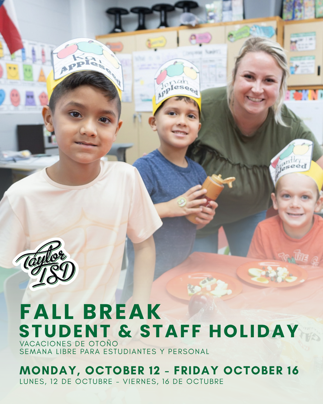 🍂 Fall Break Reminder: October 12–16