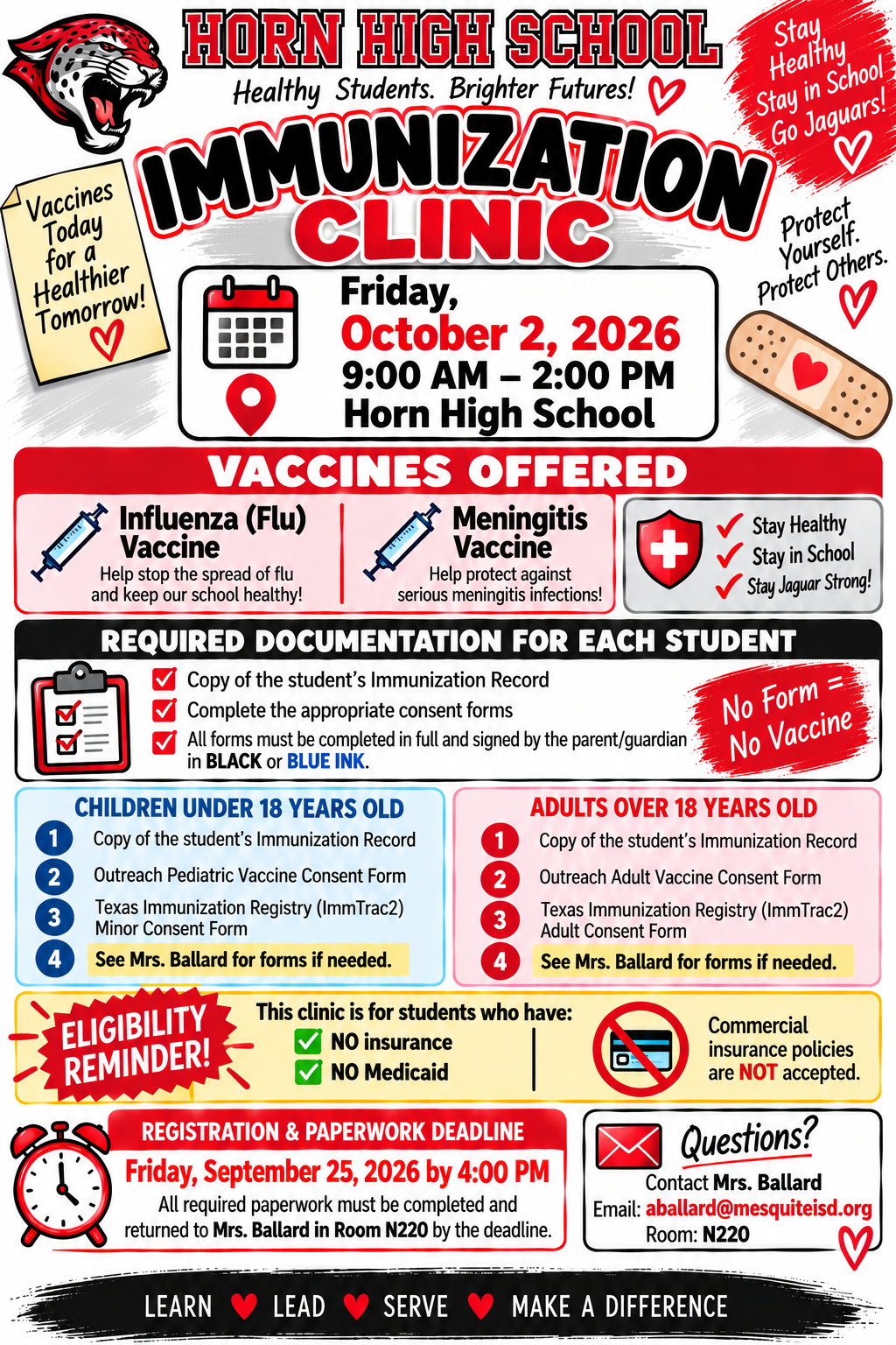 Immunization Clinic for Students.  