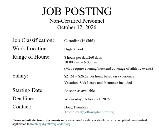 OGHS Job Opening