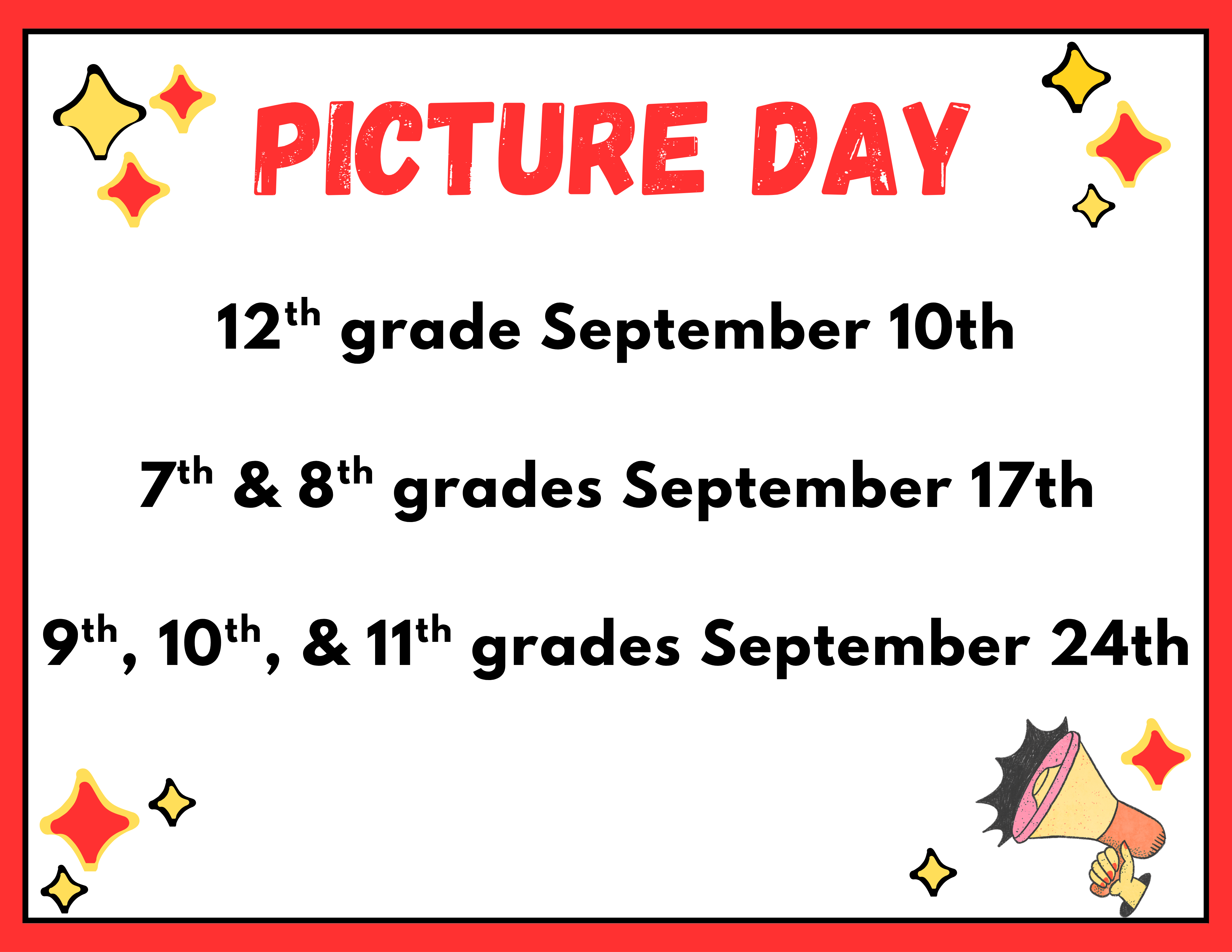 OJSH Picture Day Dates