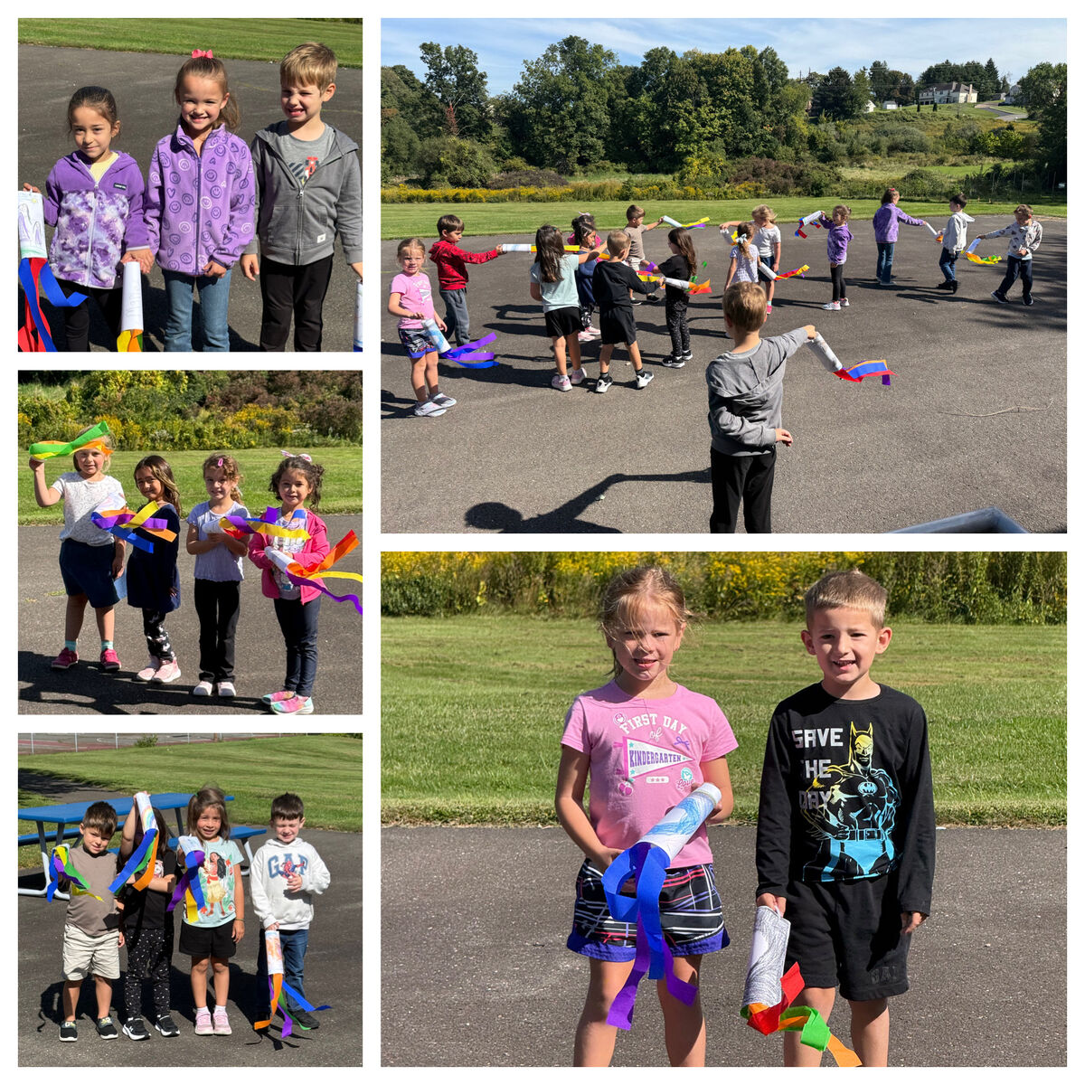 Kindergarteners are learning about weather in science.