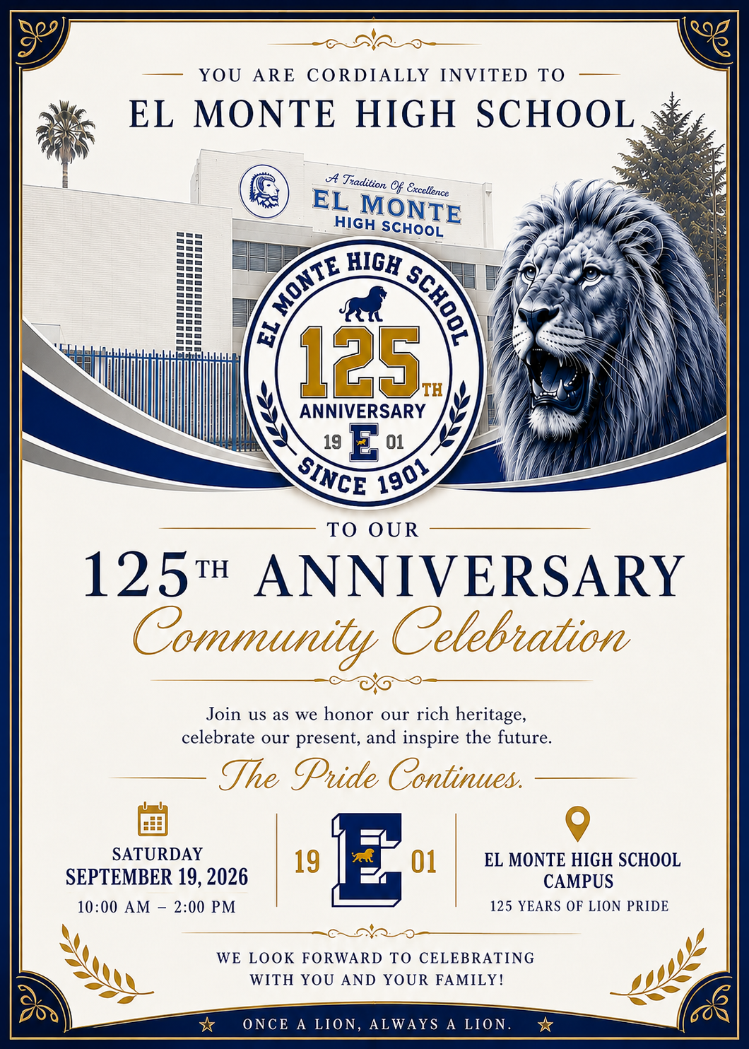 You’re Invited to Celebrate El Monte High School’s 125th Anniversary!