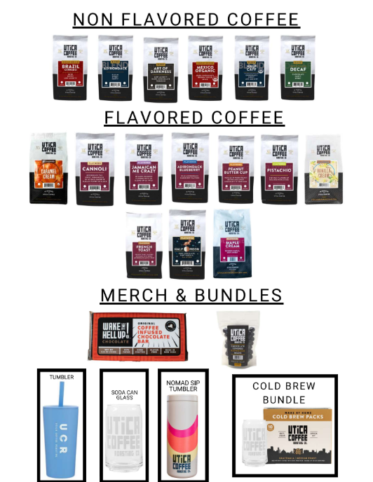 Non Flavored Coffee, Flavored Coffee, Mech & Bundles