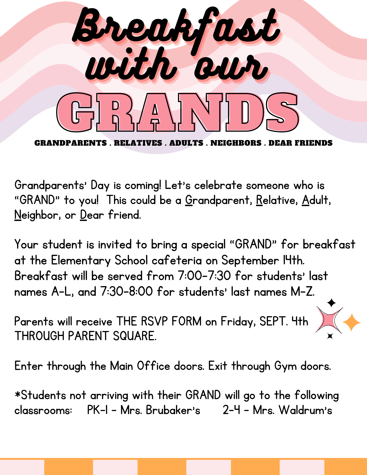 Elementary Breakfast with our GRANDS!