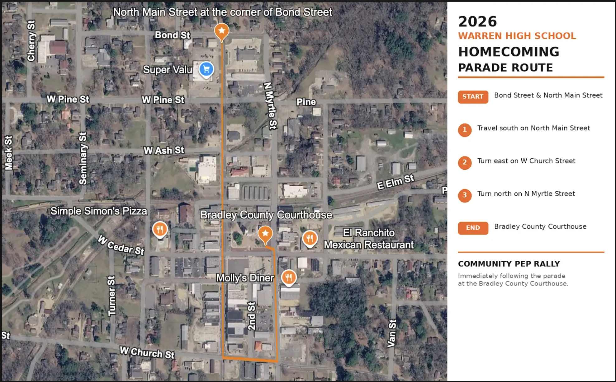 WHS: Homecoming Parade Route