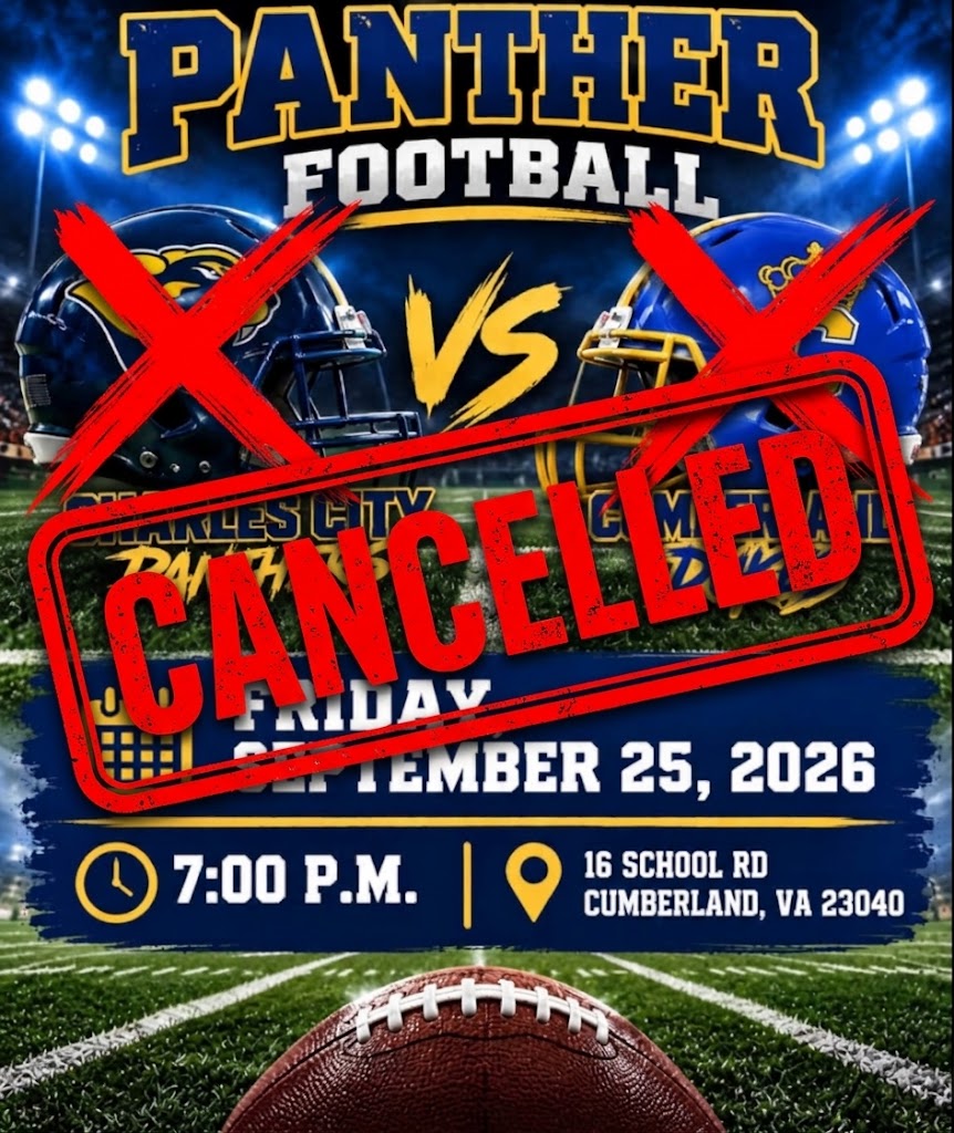 CCHS Football Game against Cumberland Cancelled for 9/25/2026