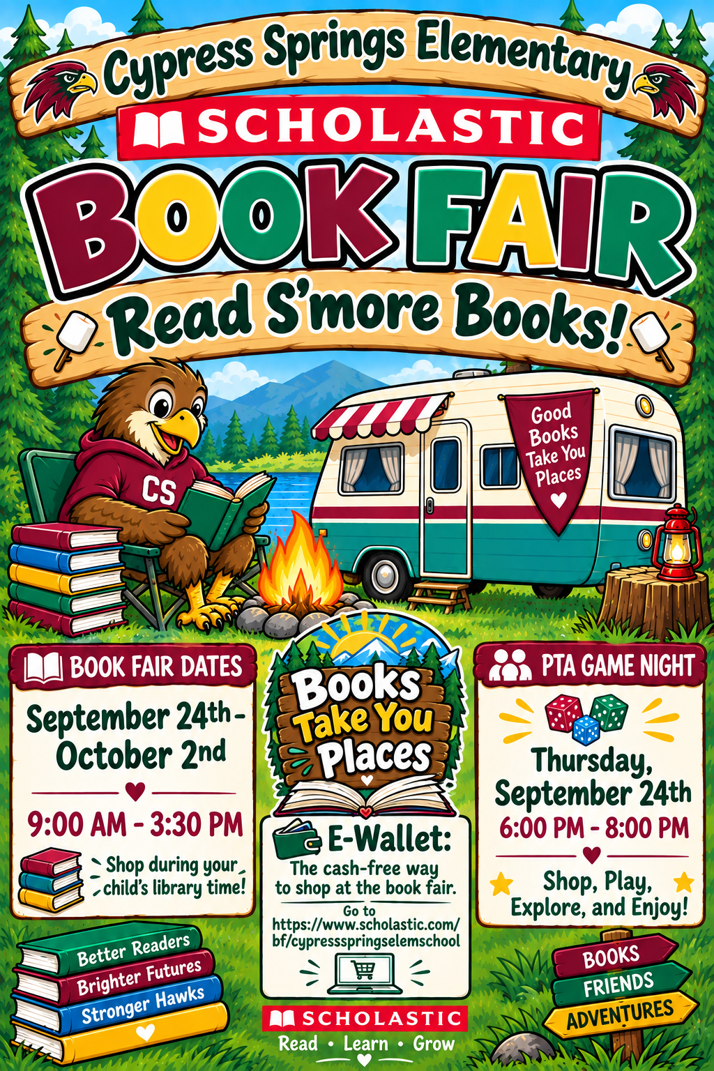 🏕️📚 Read S'more Books at Our Scholastic Book Fair! 📚🏕️