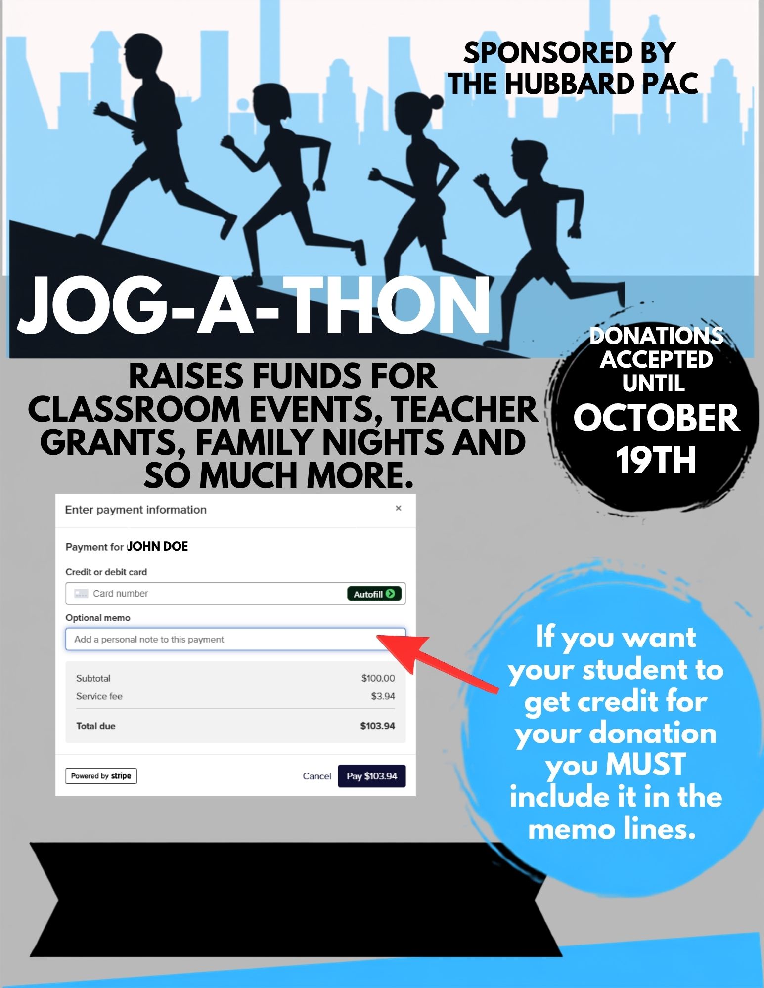 Jog a thon Donations
