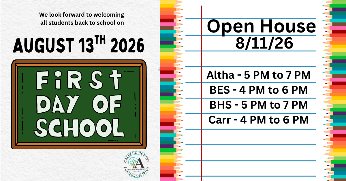 Back to School on August 13th!