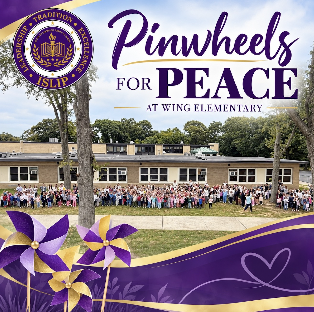 Wing Elementary Celebrates Kindness and Unity With Pinwheels for Peace