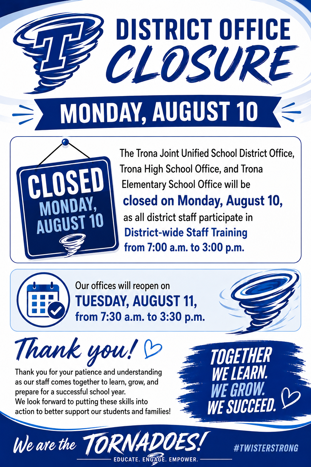 District Office Closure