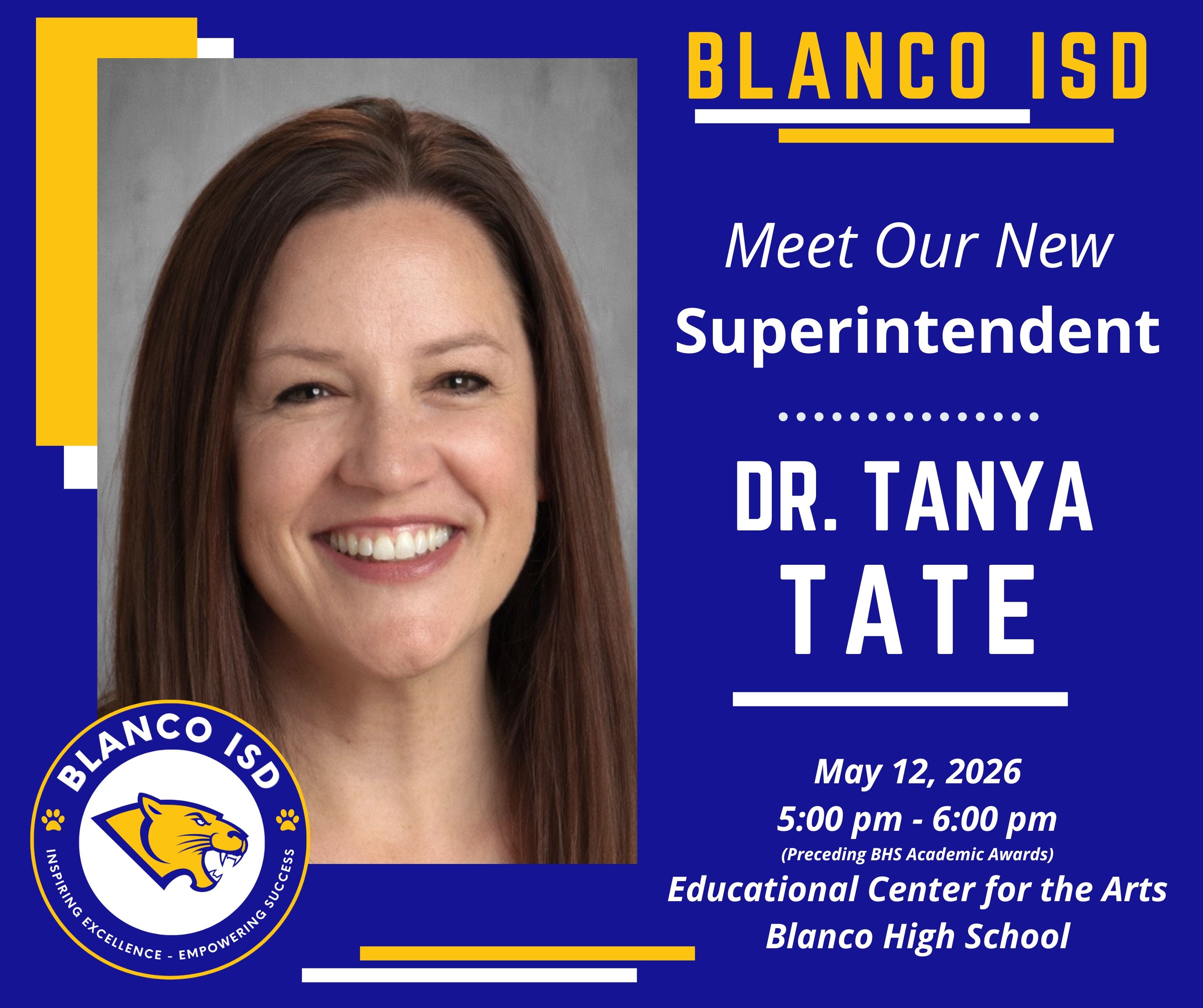 Welcome Dr. Tate!