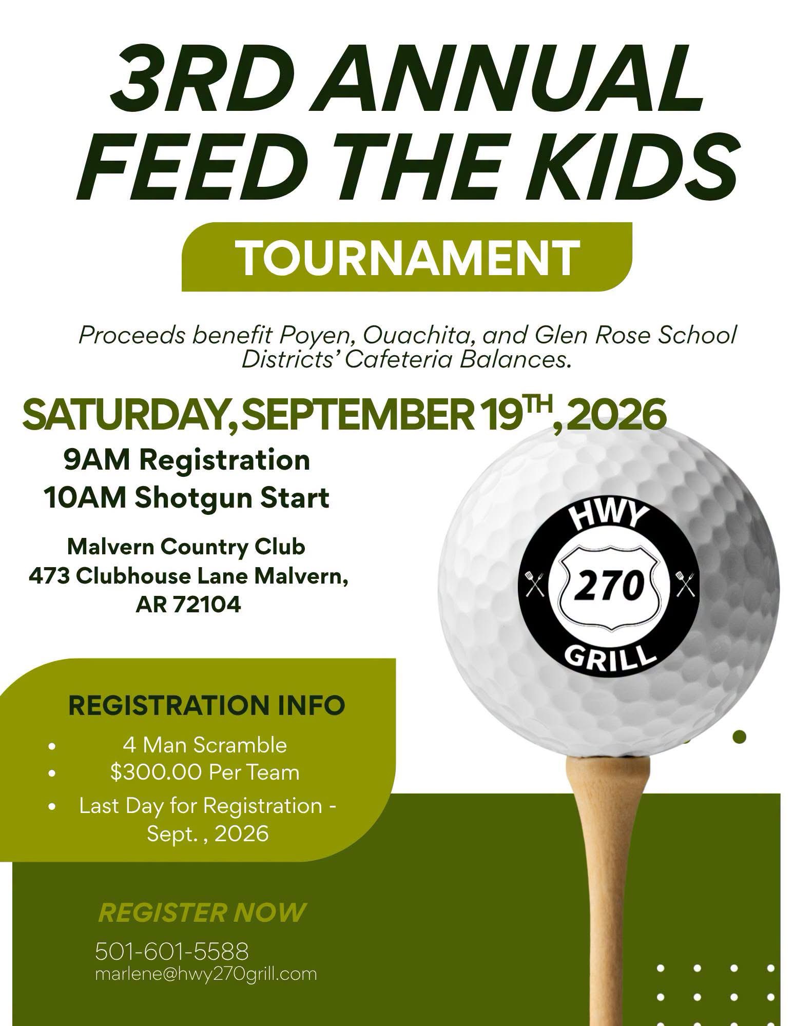 Third Annual Feed the Kids Golf Tournament