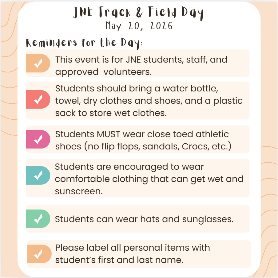 Track and Field Day Information: Wednesday, May 20th