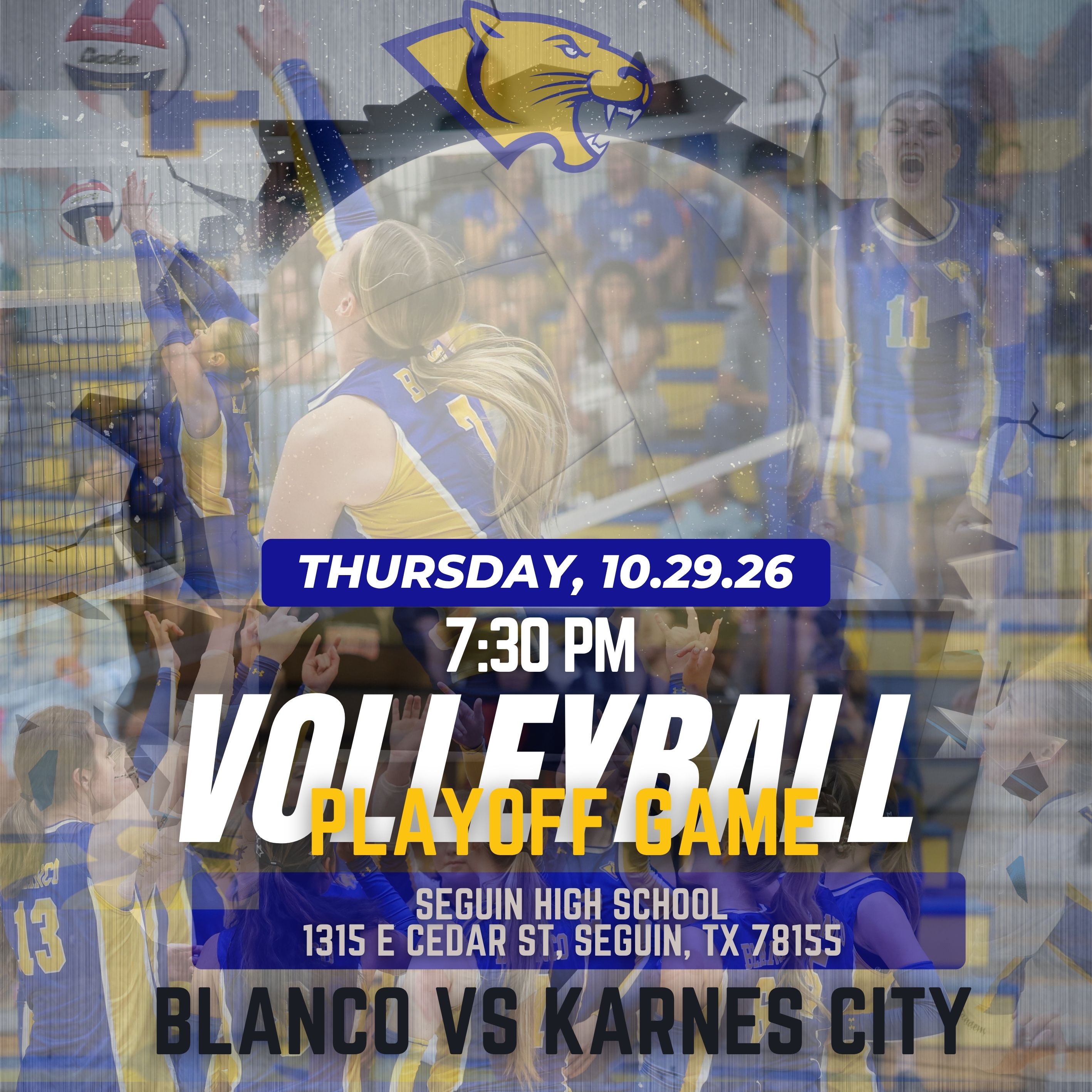 Volleyball Playoff Game Information, 10.29.26