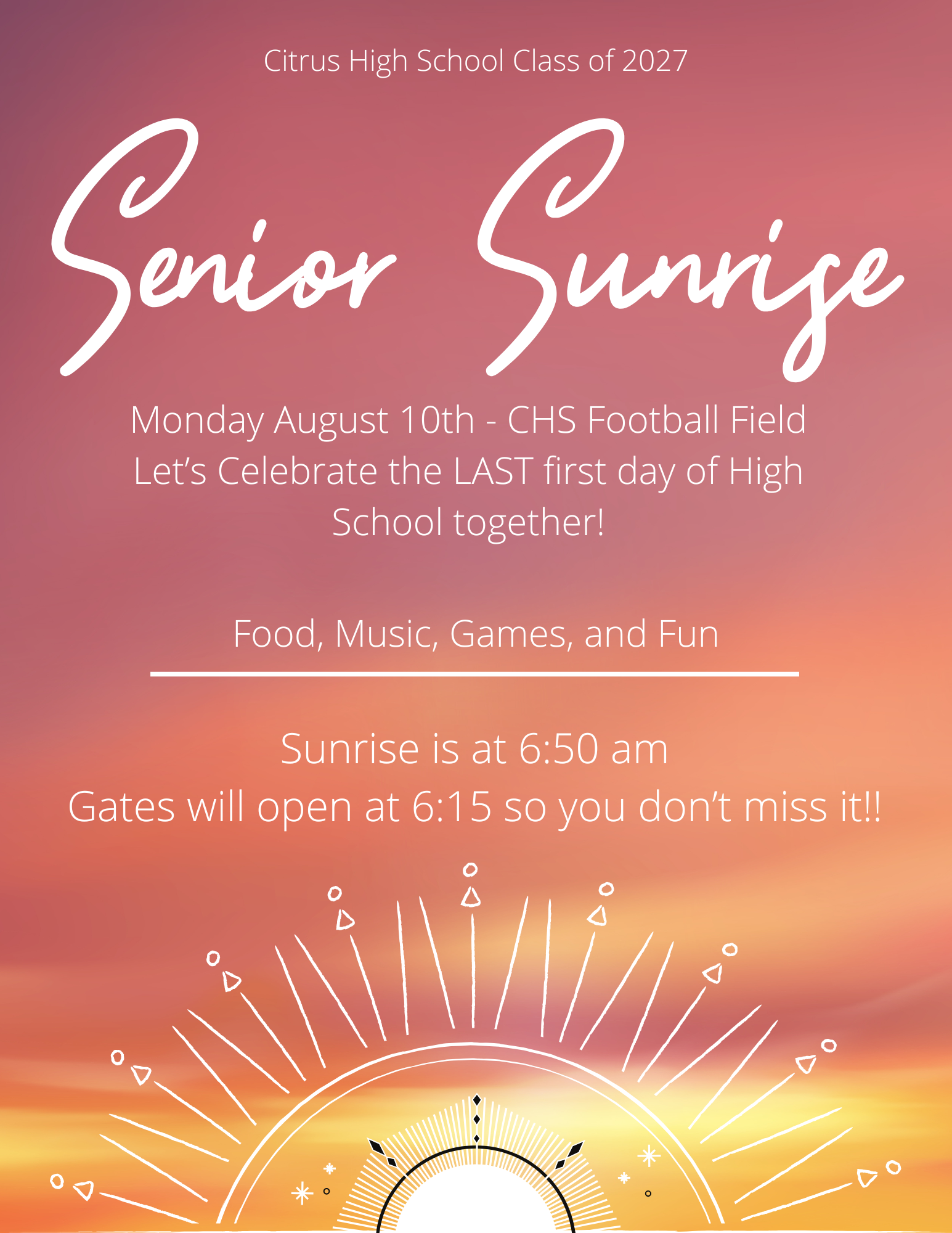 Senior Sunrise