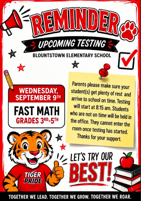Reminder-Testing Tomorrow 