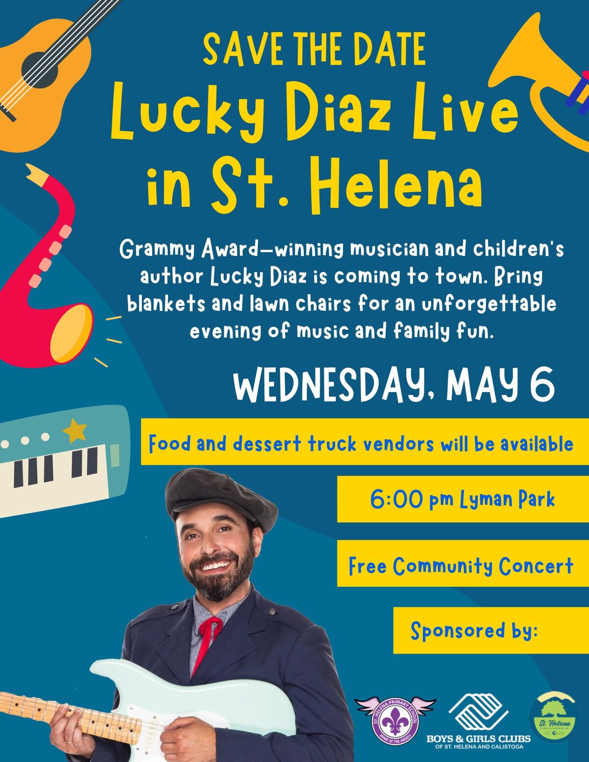 Lucky Diaz Live in St.Helena - Free Family Event