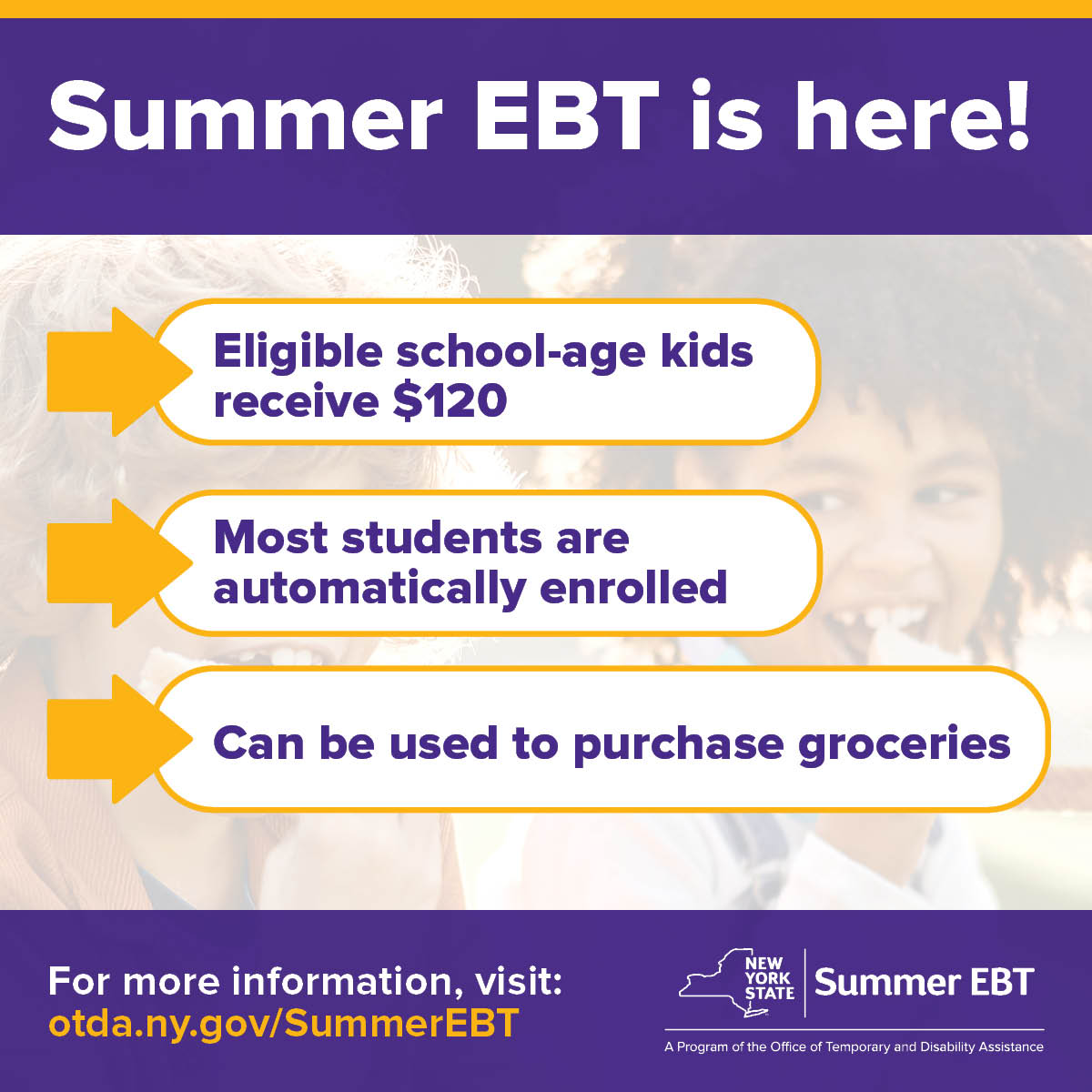 Summer EBT Reminder for Golden Eagle Families
