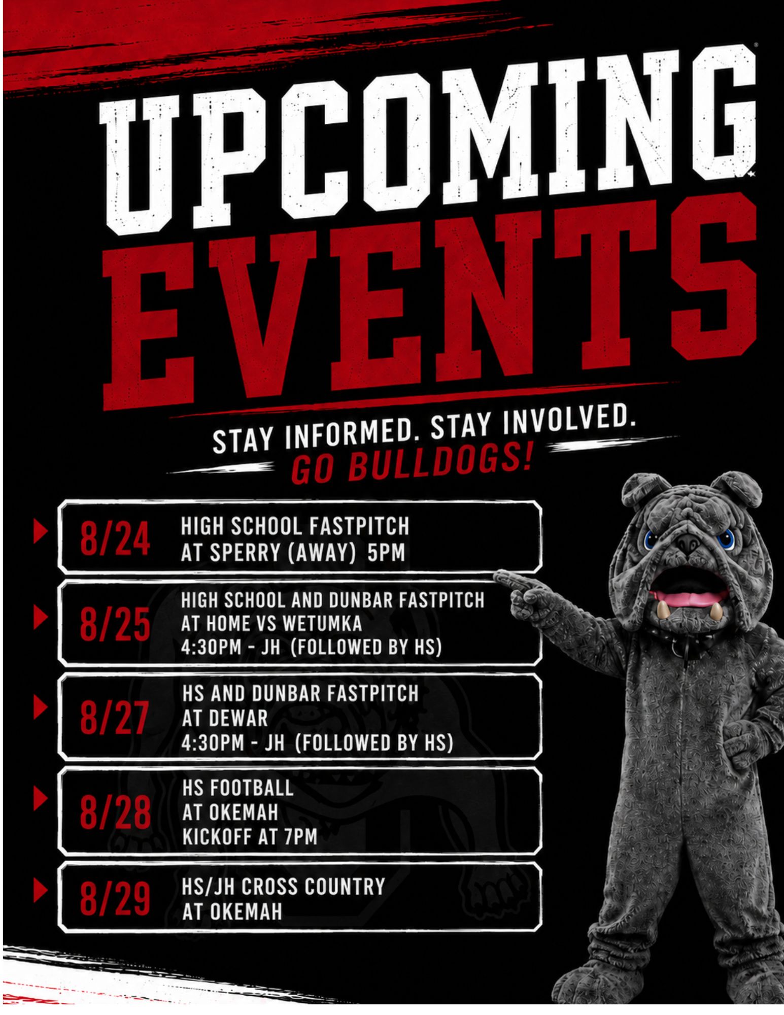 Bulldog Weekly Events