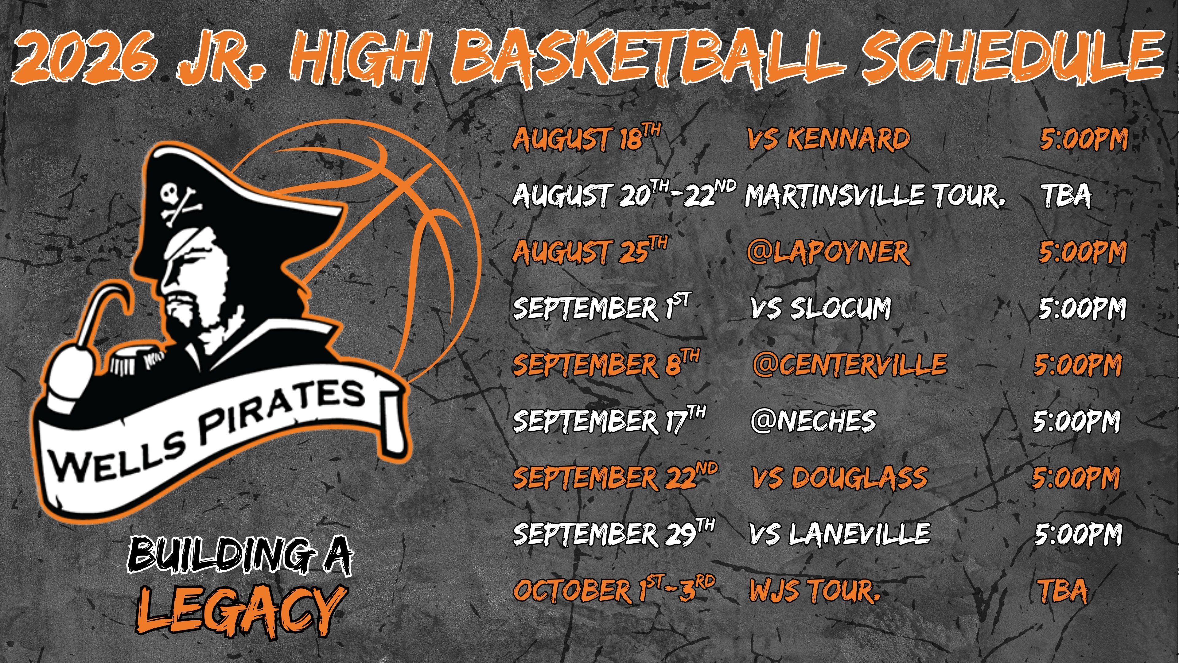 Fall Sports Schedules