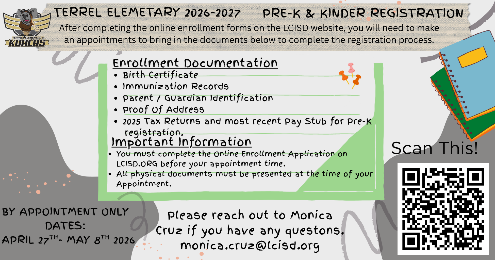Incoming PreK & Kinder Registration
