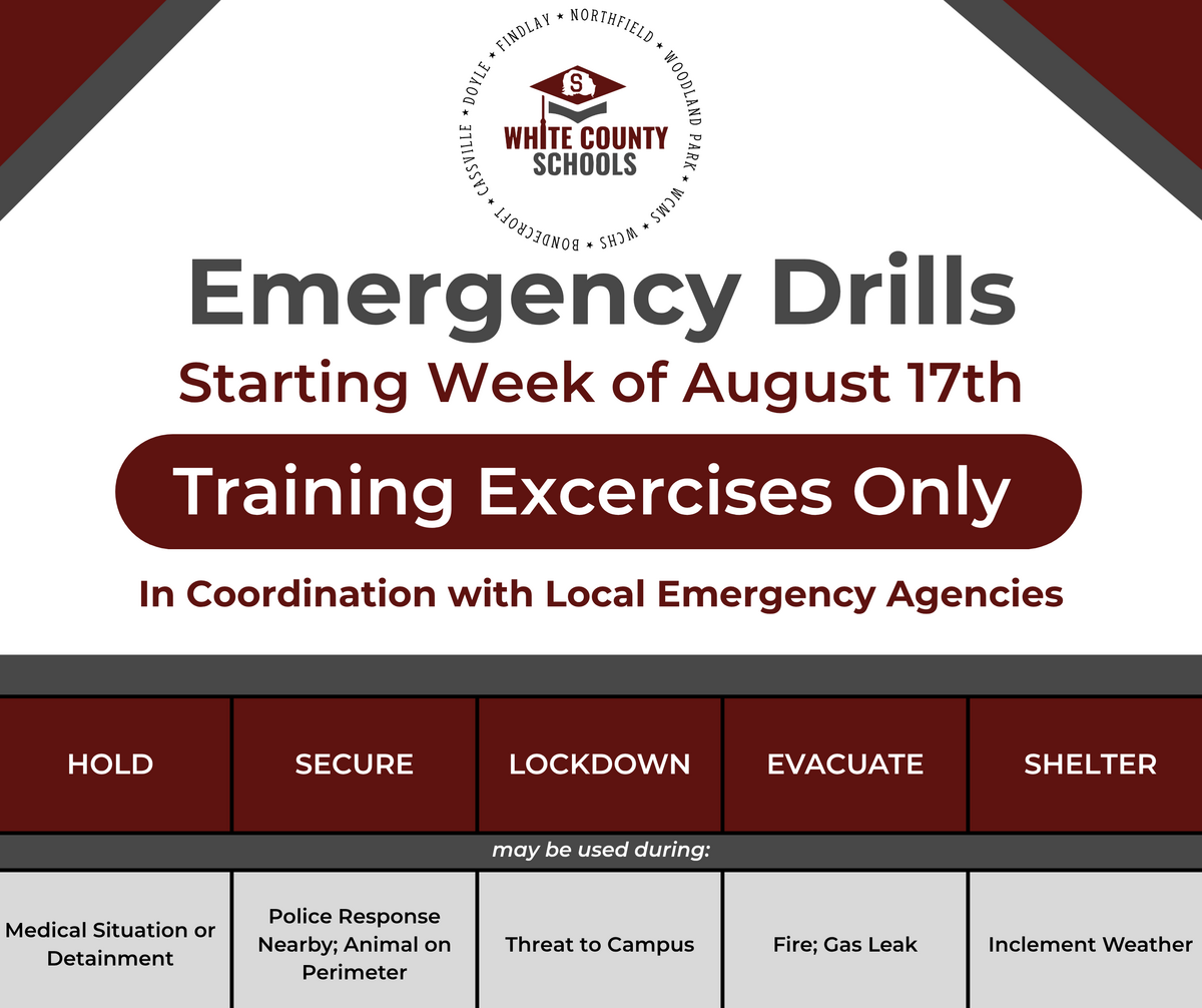 Safety Drills Beginning Next Week